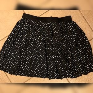 Polka silky blue skirt